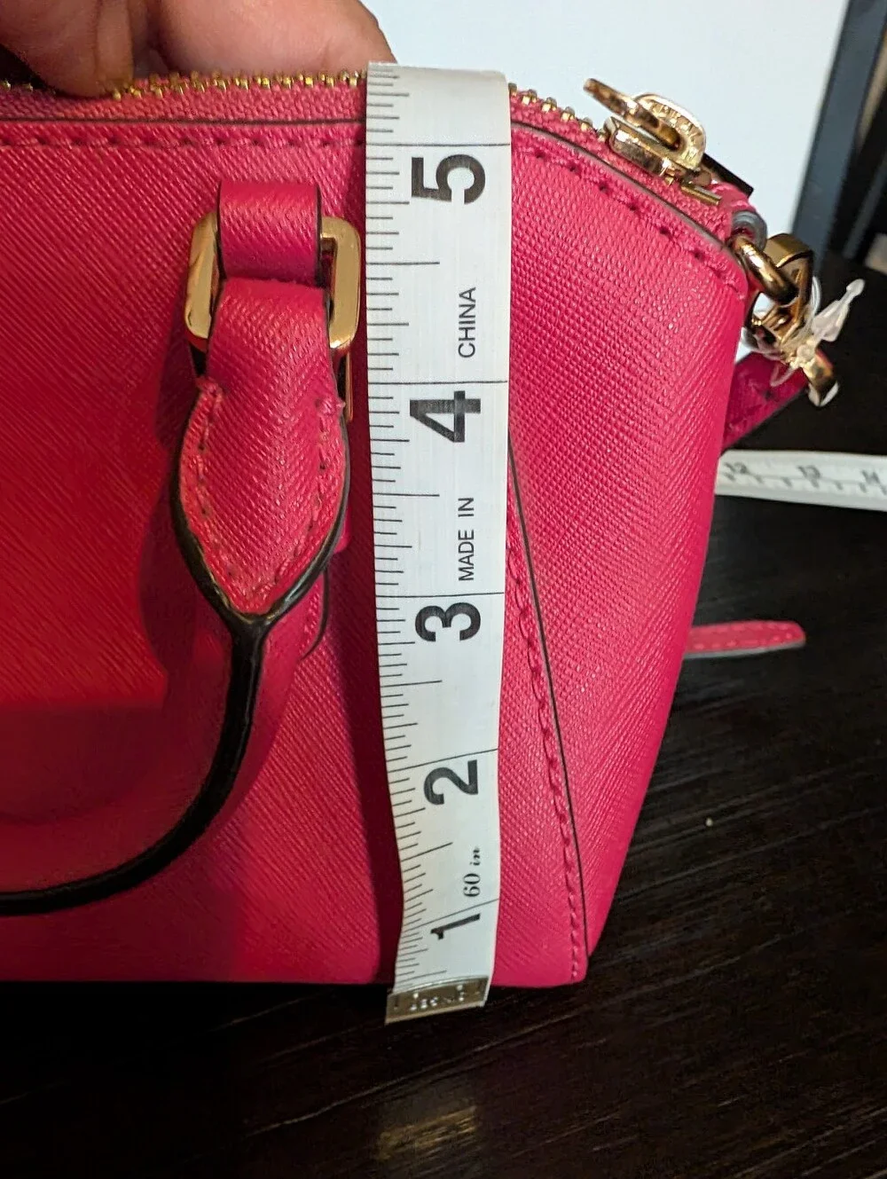 Michael Kors Pink Saffiano Mini Crossbody Bag